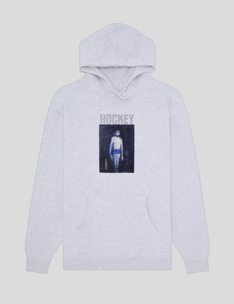 Felpa HOCKEY 50% di ansia cappuccio grigio Heather